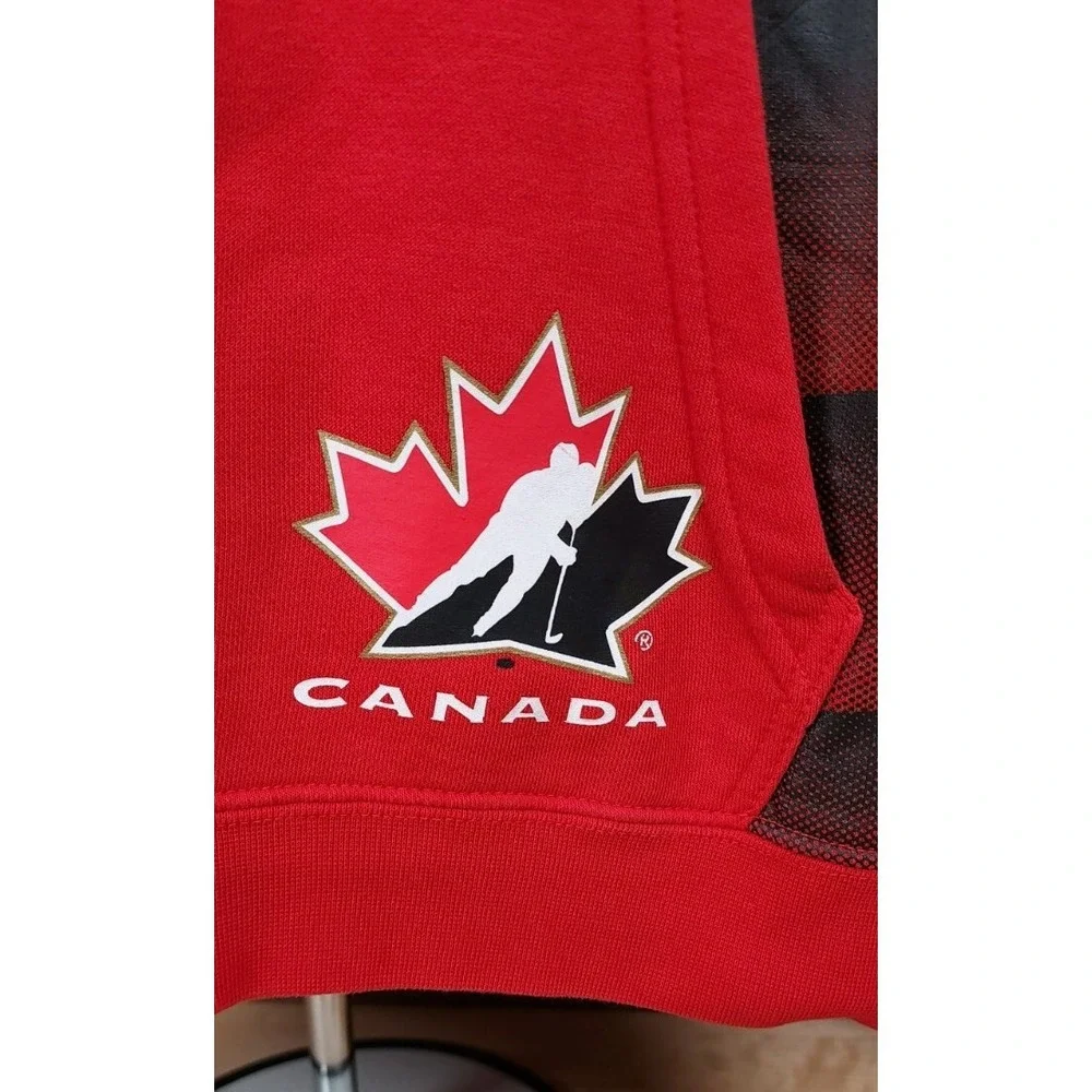 Team Canada Hockey Nike Sweatshirt Hoodie Mens Size Large Red 90s Vintage